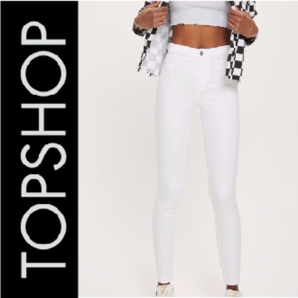 topshop white joni jeans